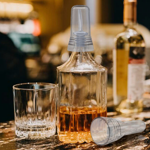 Esatto tapas-vertidores-licor-translucidas se adaptan a botellas diversas