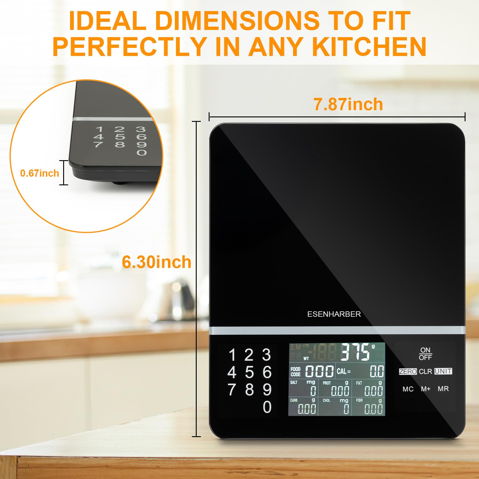 ESENHARBER diseño-compacto-y-duradero para cocina elegante y duradera