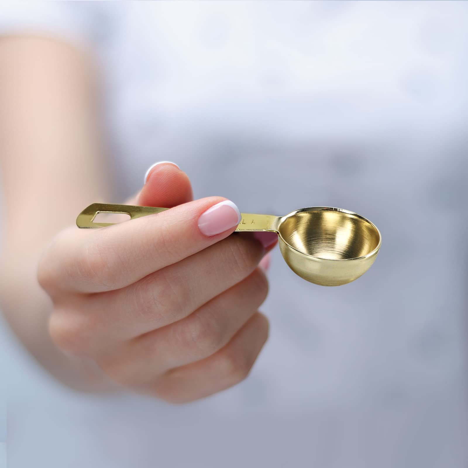 Esie Houzie Conjunto de 6 cucharas doradas para cocina elegante