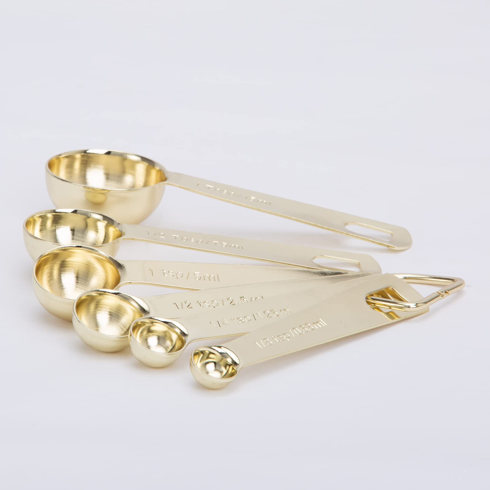 Esie Houzie Cucharas Medidoras Doradas con broche para colgar