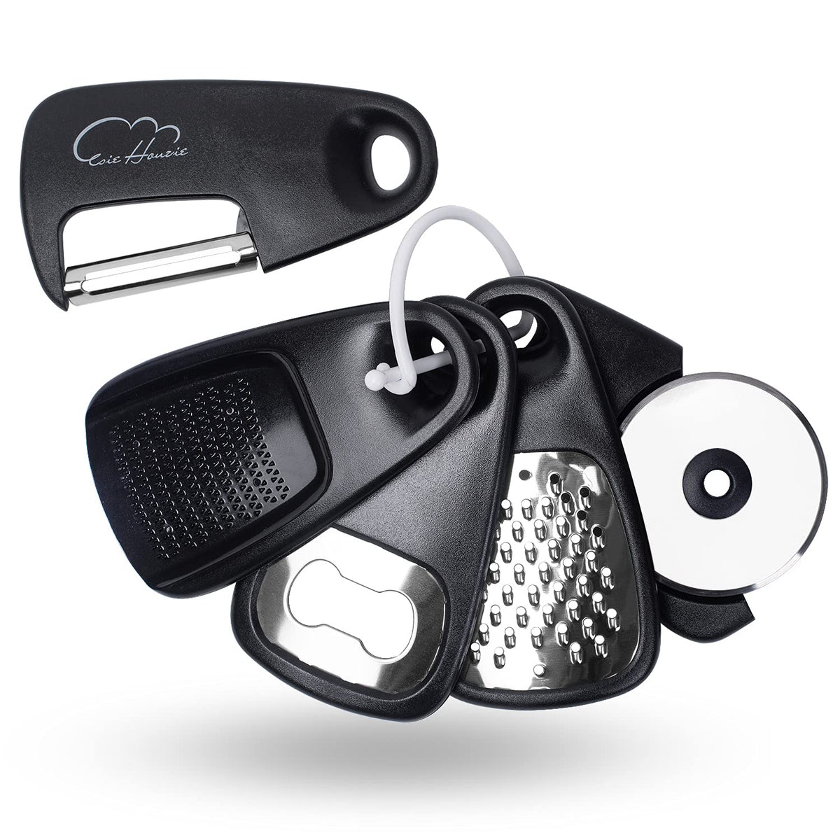 Esie Houzie conjunto 5 piezas: utensilios multifunción para cocina ordenada