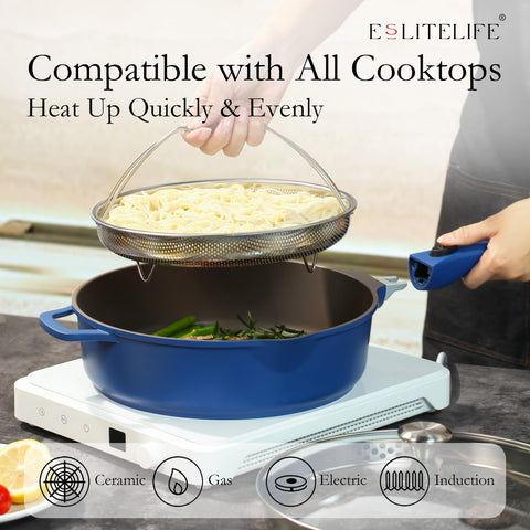 ESLITE LIFE Always Pan funciona en induccion, gas y más para cualquier cocina