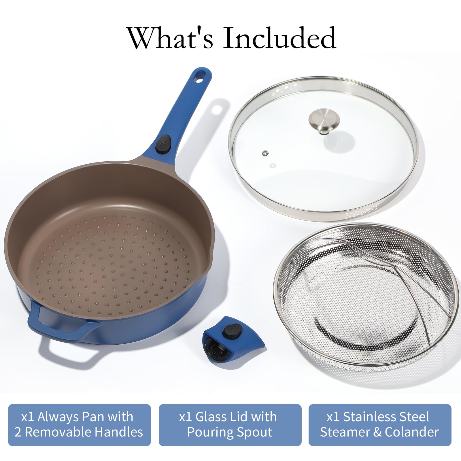 ESLITE LIFE Always Pan, mango de bakelita ergonómico para agarre cómodo