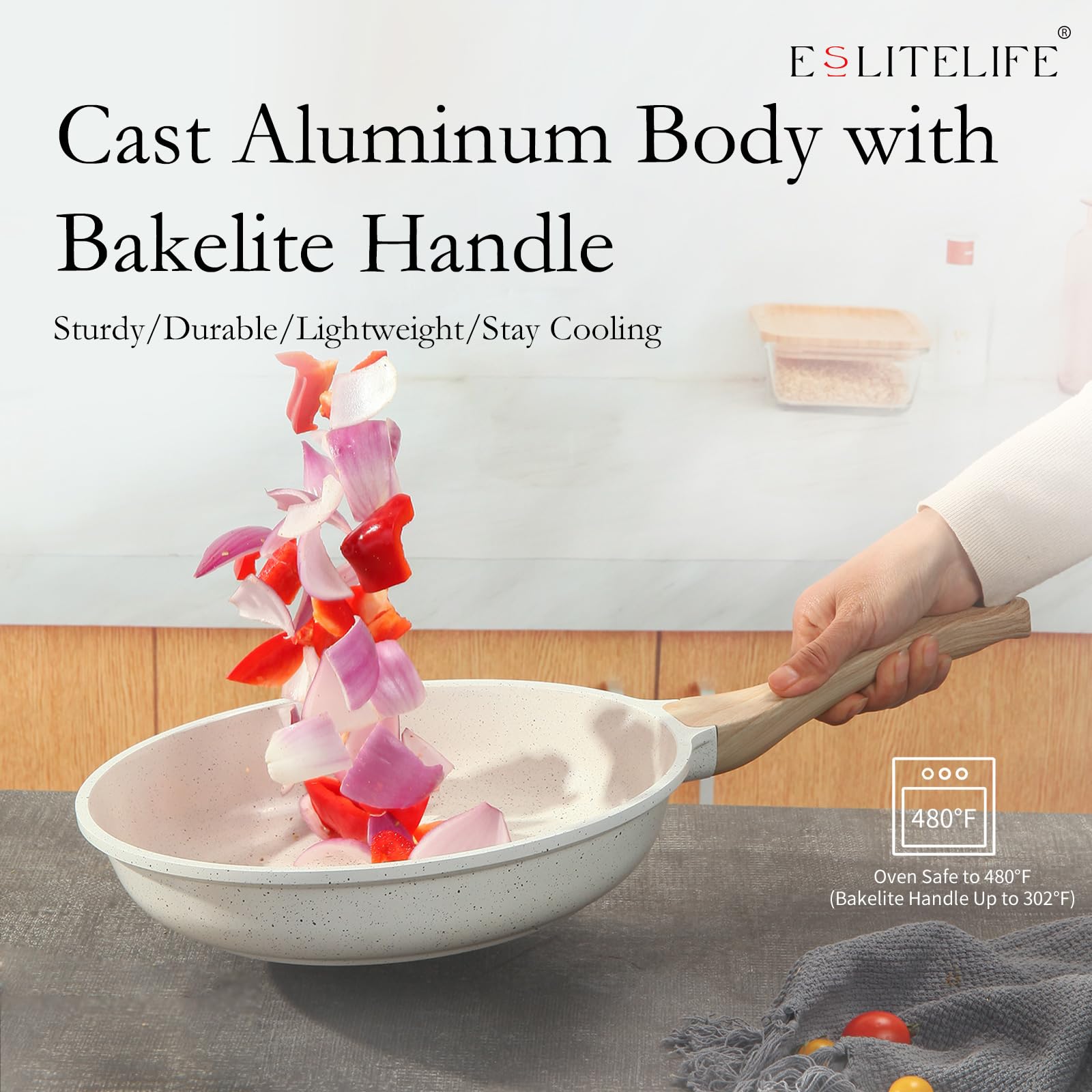 Ideal para huevos y saltear verduras en ESLITE LIFE.