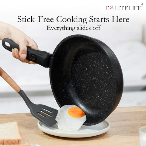 ESLITE LIFE cuerpo de aluminio fundido resistente para cocción eficiente.