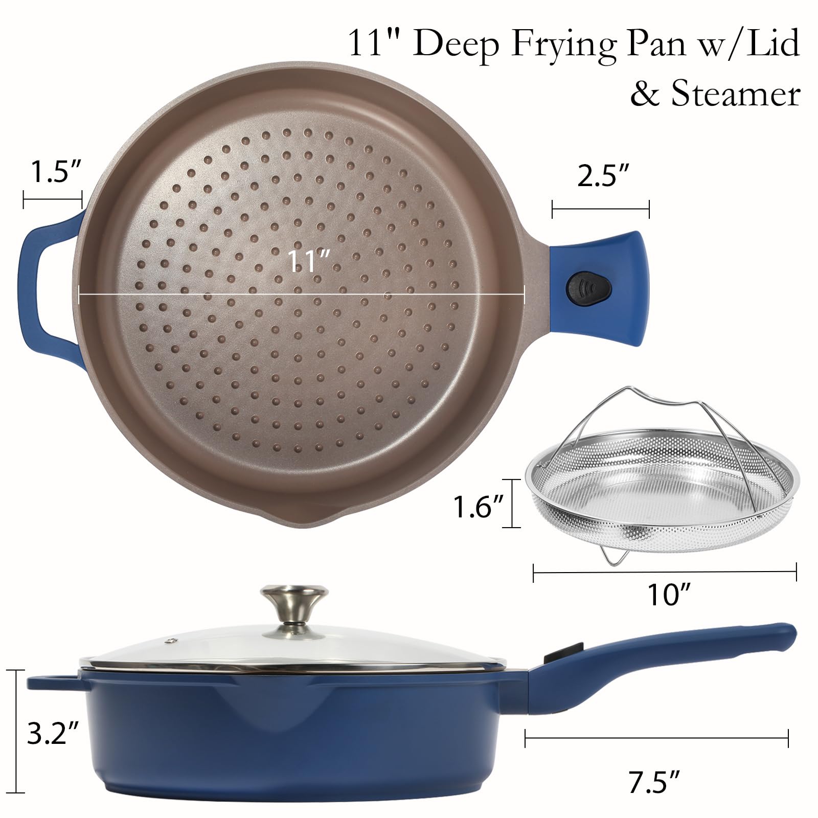 ESLITE LIFE sarten antiadherente interior granítico para cocinar con menos aceite