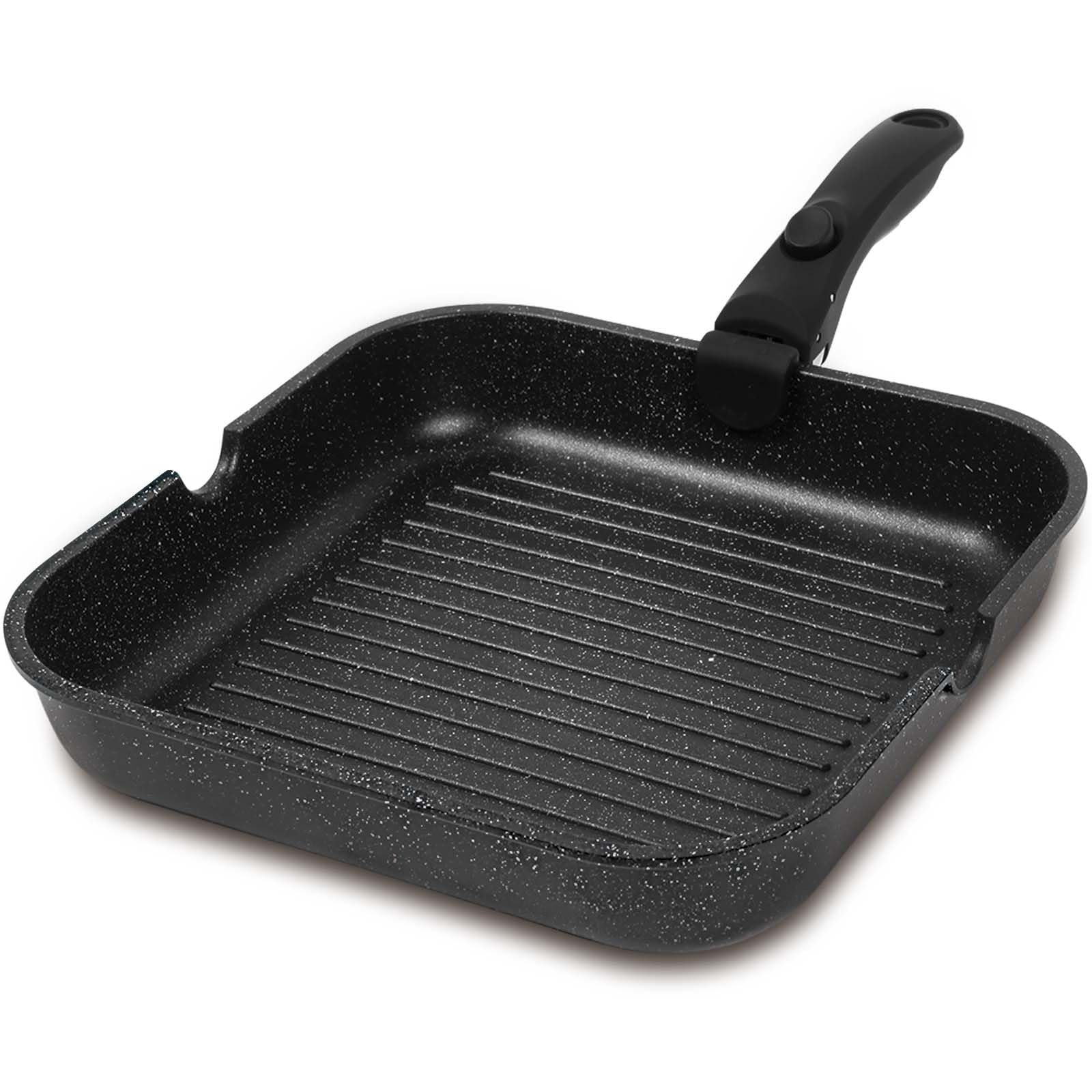 ESLITE LIFE sarten-grill-desmontable, mango resistente para cocinar al aire libre.