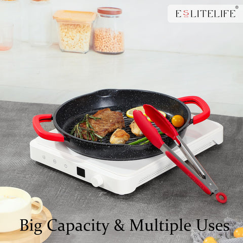 ESLITE LIFE sarten-grill-revestimiento-granito-antiadherente: cocina más saludable con menos aceite.