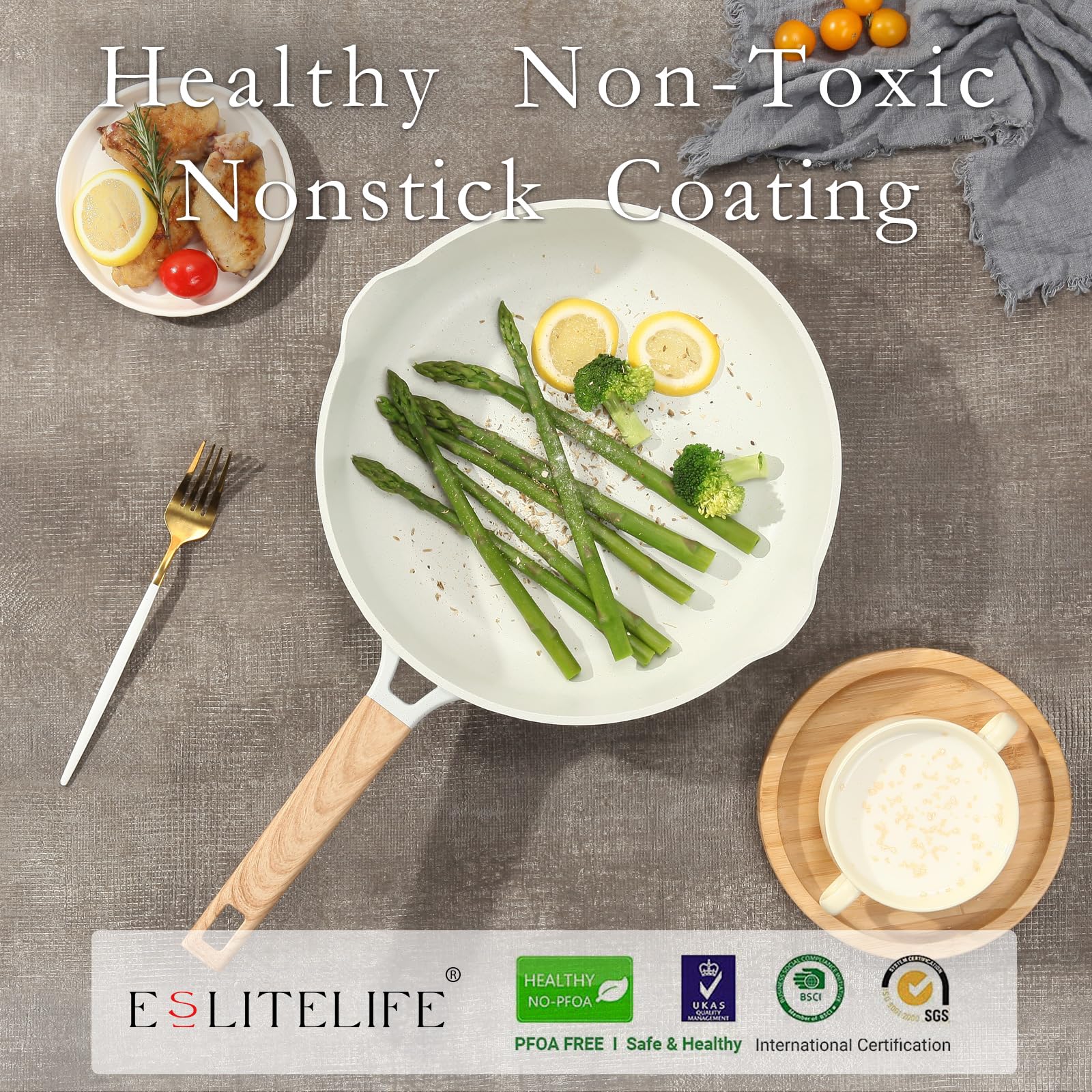 ESLITE LIFE: sartén para huevos y omelette antiadherente y fácil de voltear