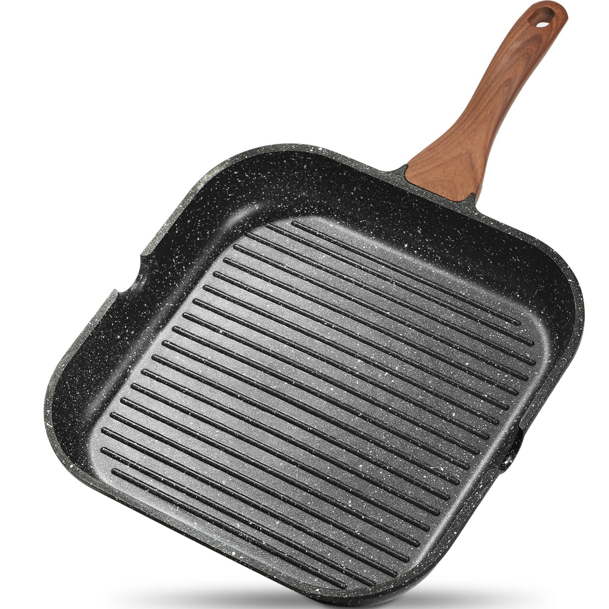 ESLITE LIFE sarten parrilla antiadherente 11 pulgadas para asados fáciles