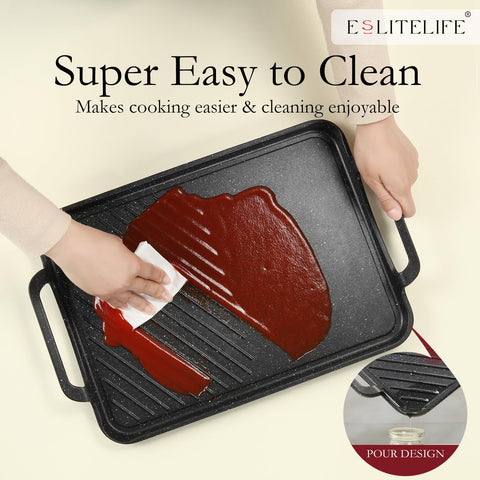 ESLITE LIFE Sarten Parrilla limpieza facil y duradera tras cada uso.