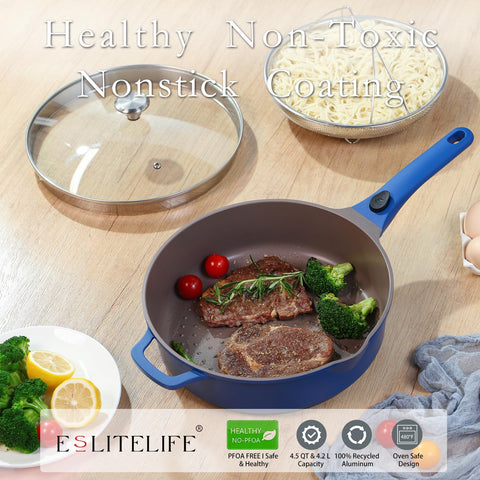 ESLITE LIFE Always Pan versátil para saltear, cocer al vapor y brasear