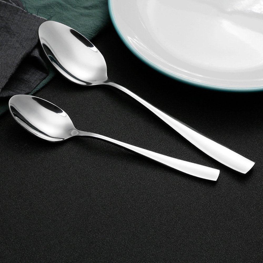 Cucharitas Eslite, tamaño 6-7 pulgadas, ergonómicas para té y postres.