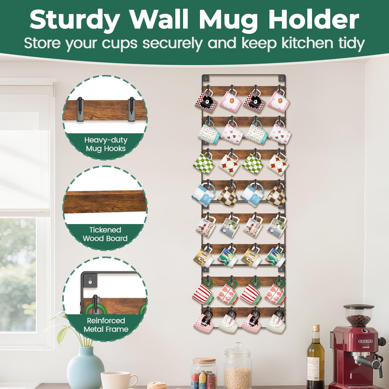 EsLuker.ly ahorro de espacio en pared, sin ocupar encimeras