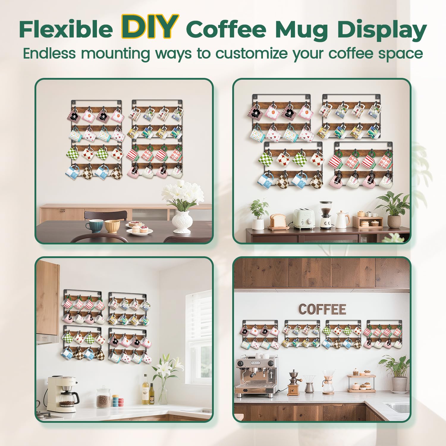EsLuker.ly capacidad para 24 tazas, exhibición visible