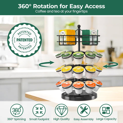 EsLuker.ly K Cup Holder base reforzada para mayor estabilidad.