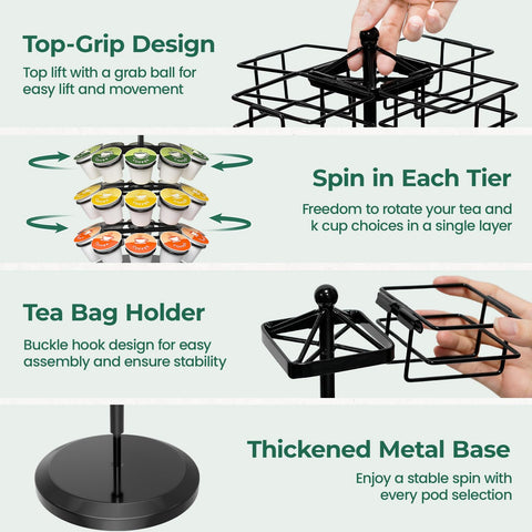 EsLuker.ly K Cup Holder montaje sencillo en minutos.