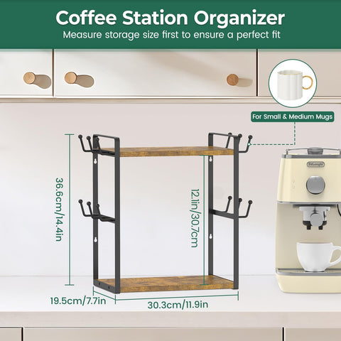 EsLuker.ly organizador de dos estantes para tazas cápsulas y azúcar