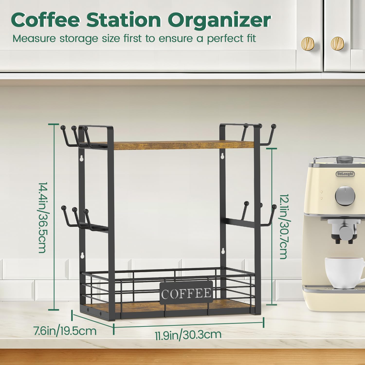 EsLuker.ly, taza-arbol-dos-niveles ofrece doble estante para más espacio de café.