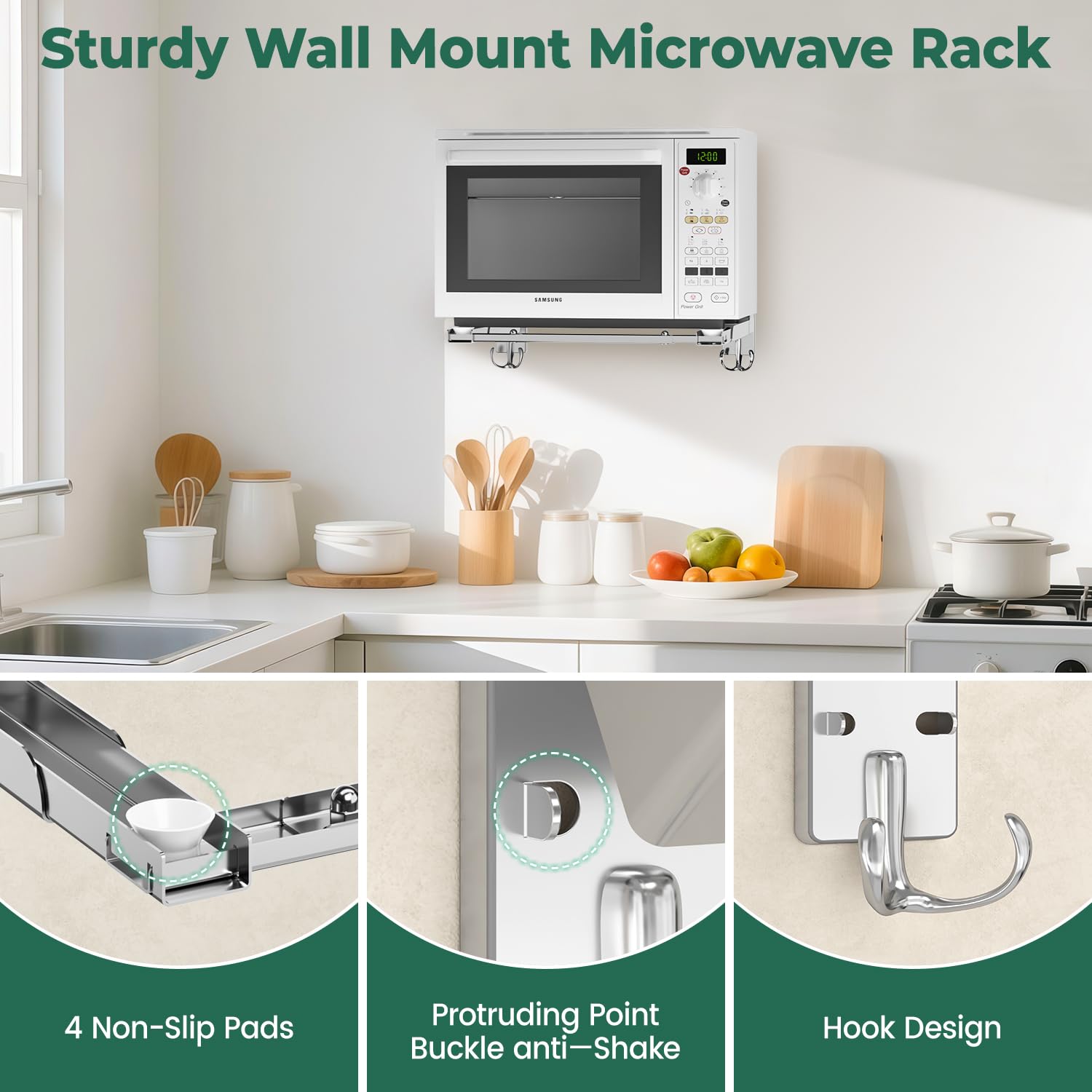 EsLuker.ly estante plegable que libera espacio en la cocina.
