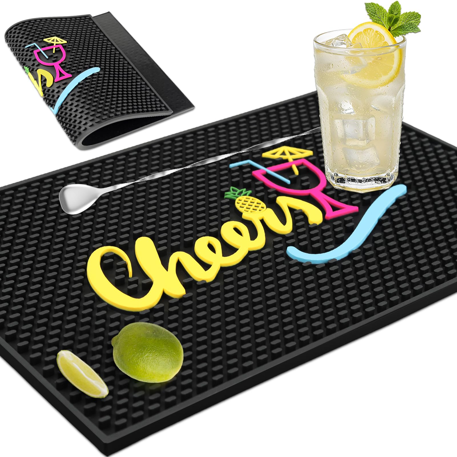 Esmorah Cheers bar mat antideslizante para barra, mayor estabilidad.