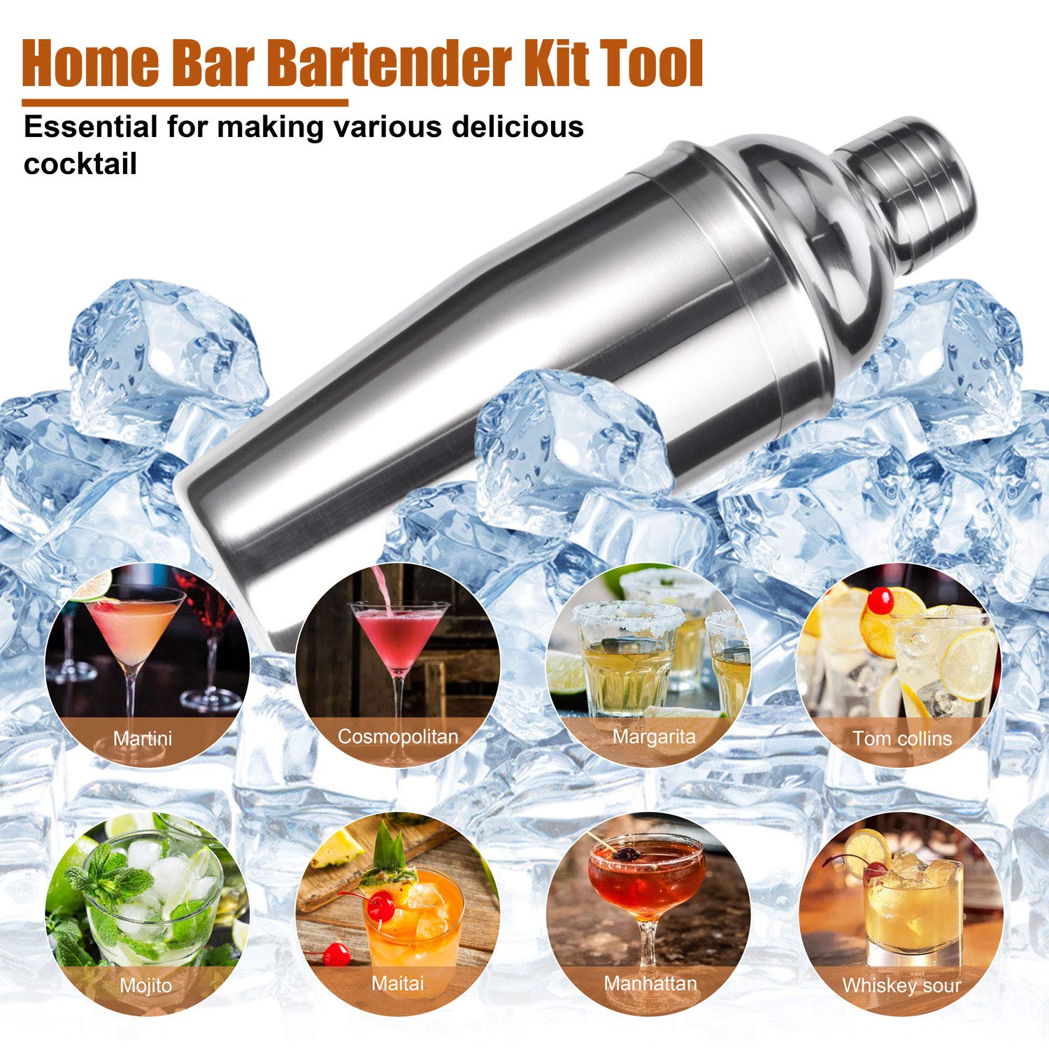 Esmula kit colador y cuchara para cocteles y texturas limpias