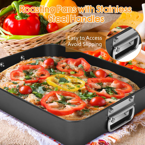 EsOfficce Lasagna Pan con asas ergonómicas para manejo seguro
