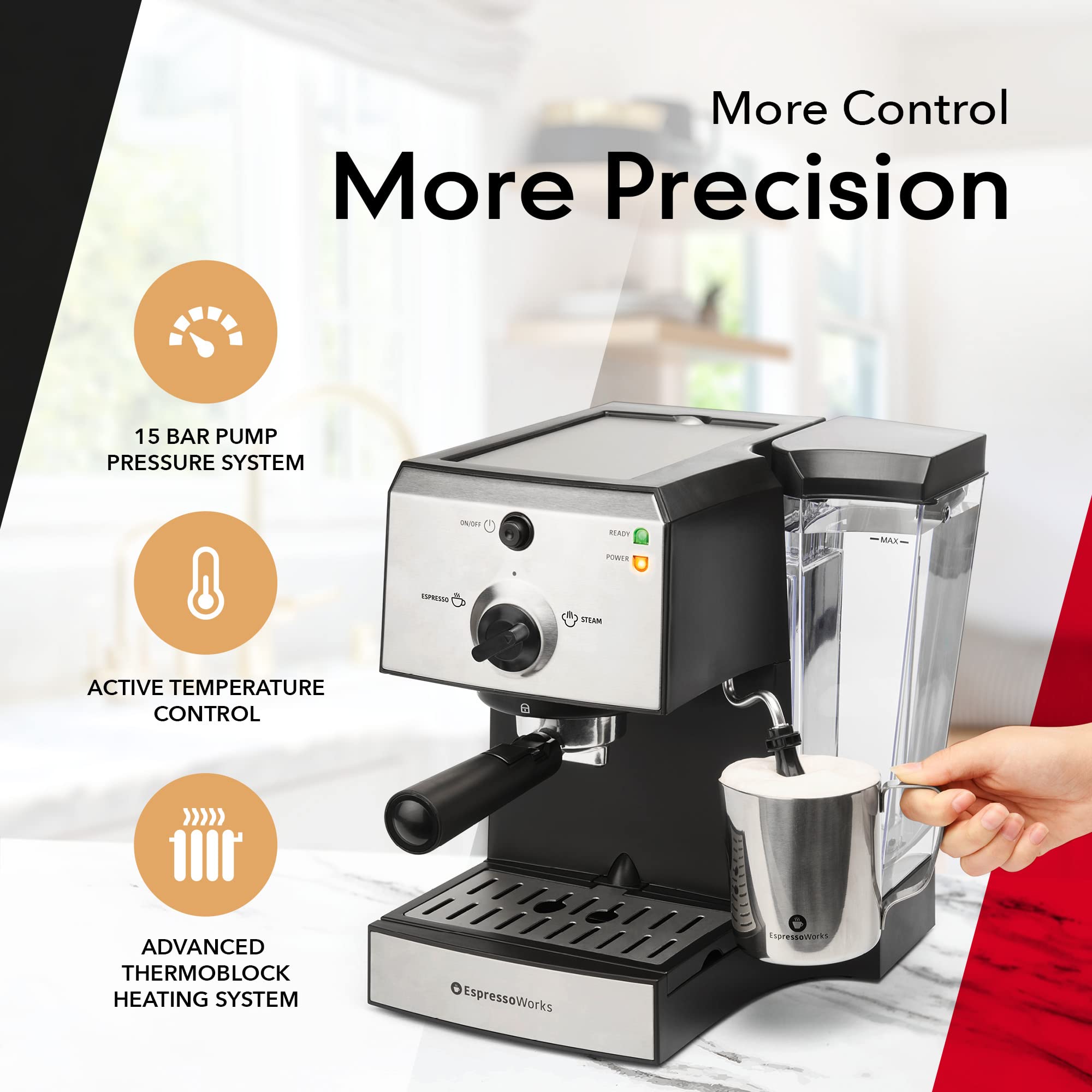 EspressoWorks tazas de cerámica para servir espresso con estilo.