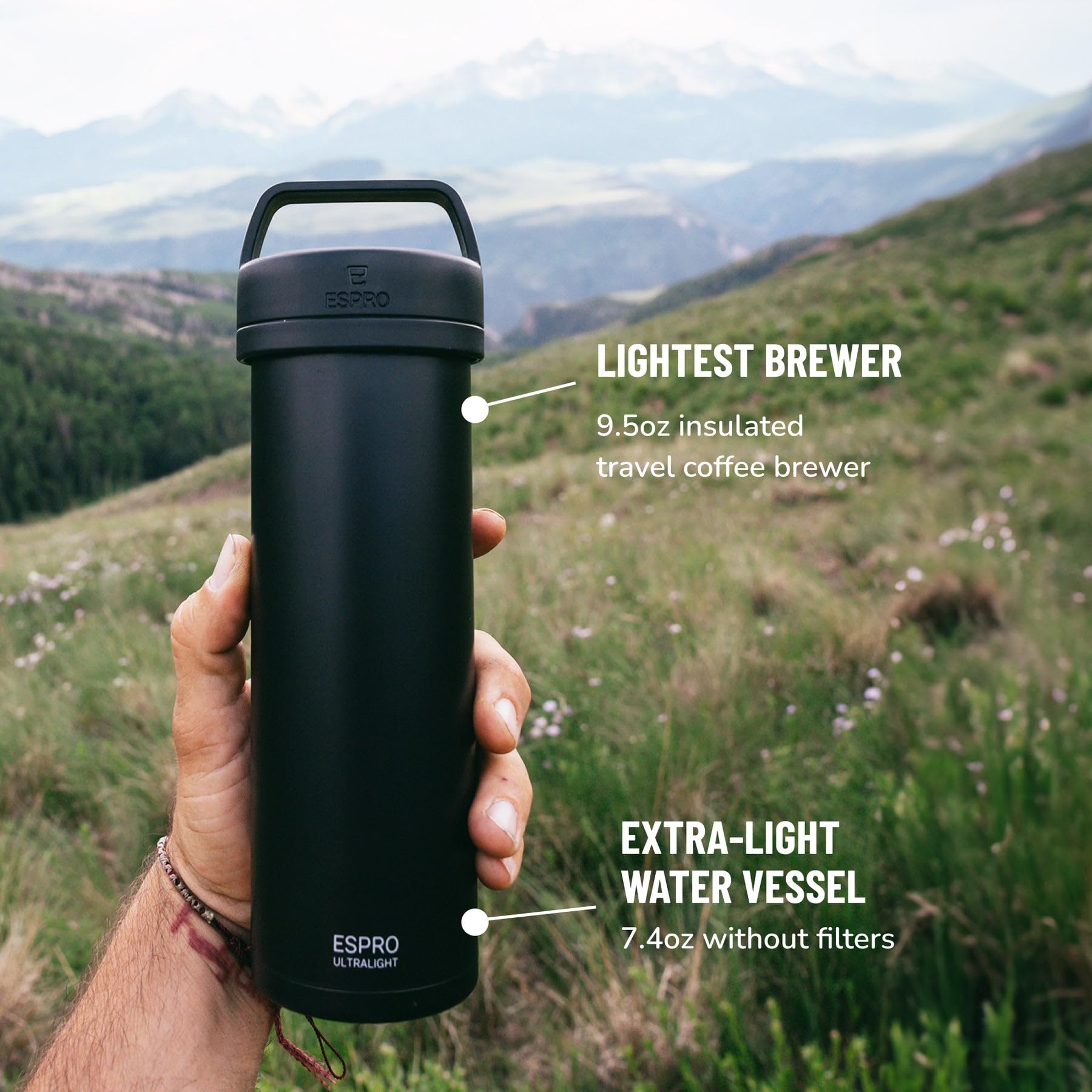Espro P0 diseño ultraligero, fácil de llevar en cualquier mochila.
