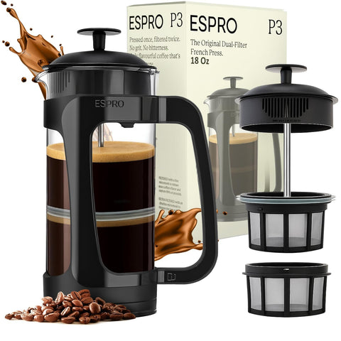 ESPRO P3, filtrado doble, café suave y limpio en cada vertido