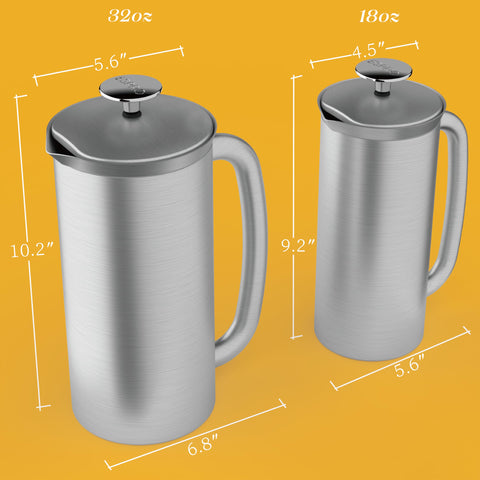Cuerpo exterior de ESPRO P7 que retiene el calor sin calentarse
