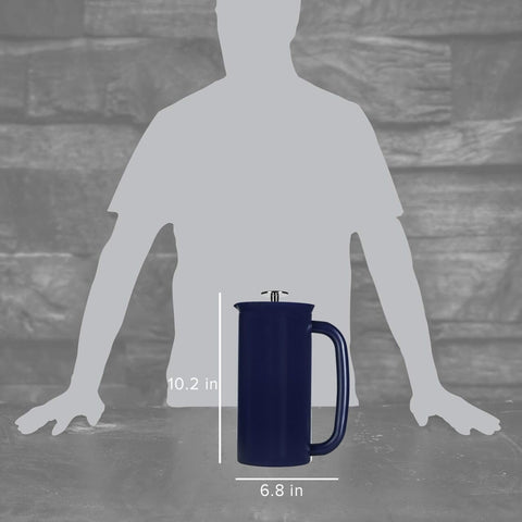 ESPRO P7 prensa francesa con diseño ergonómico en azul aguamarina