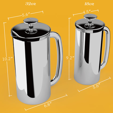 Espro P7_prensa francesa, mango ergonómico y tapa para verter con precisión.