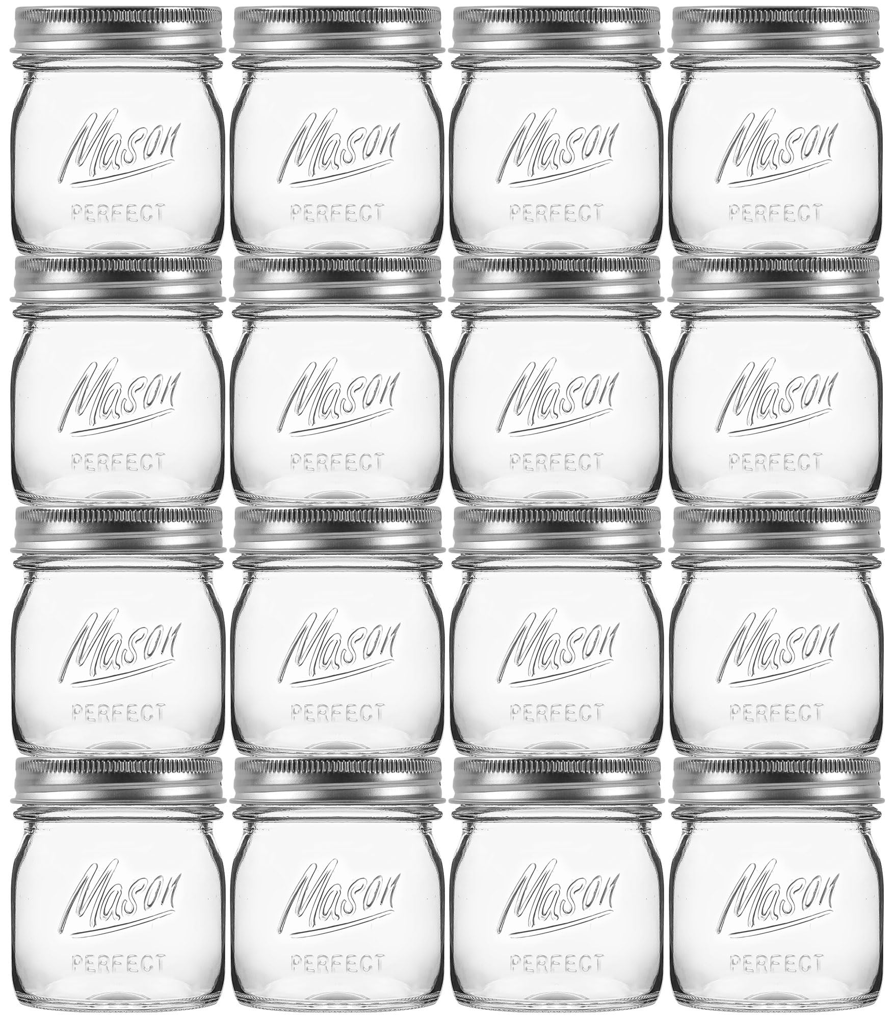 Esrentle frascos mason 8oz con tapa hermética para conservar alimentos frescos