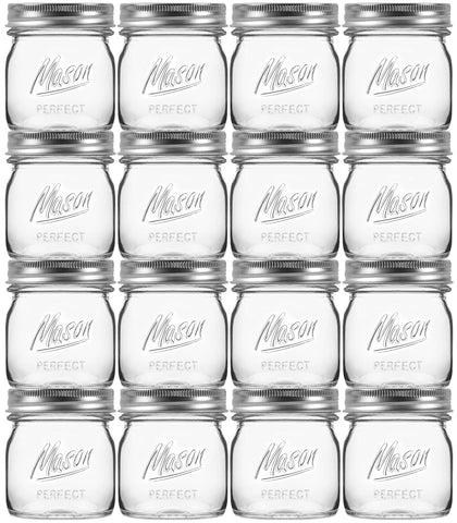 Esrentle frascos mason 8oz con tapa hermética para conservar alimentos frescos