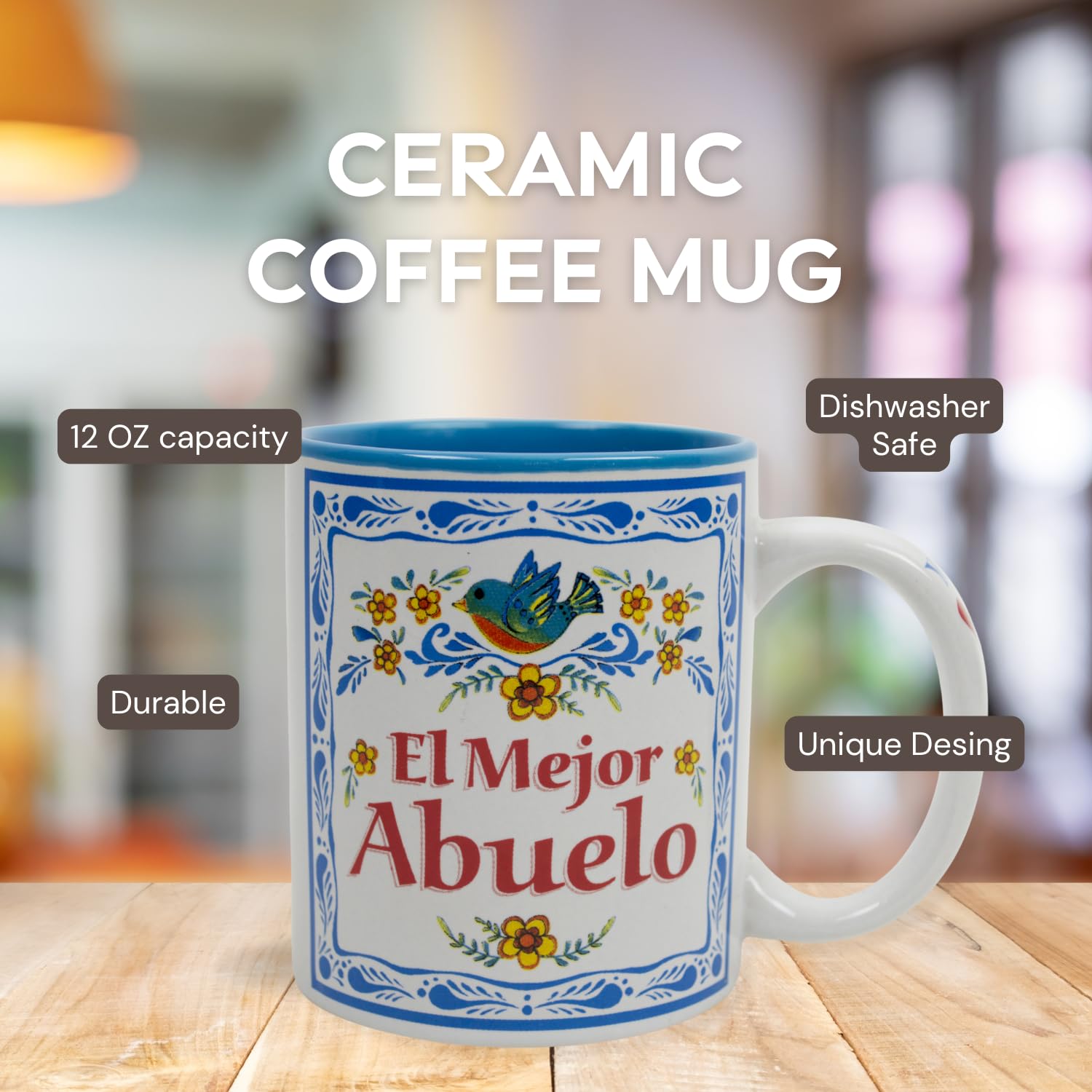 Essence of Europe Gifts taza con mensaje sentimental para abuelito.