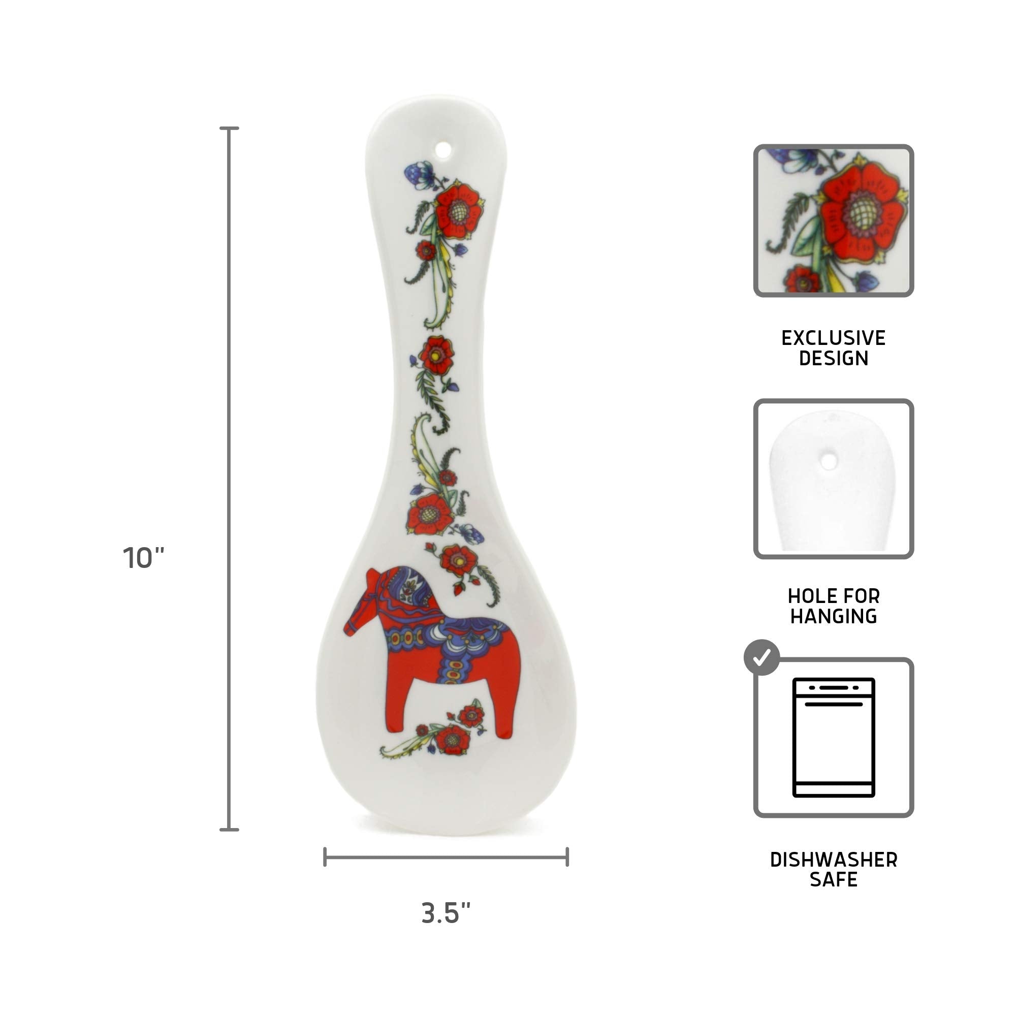 Essence of Europe Gifts Dala Horse, adorno de cocina de estilo sueco para mostradores.