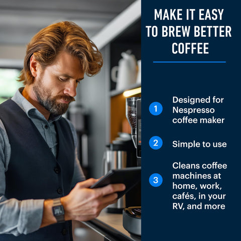 Essential Values desincrustante para Nespresso, caja de instrucciones clara