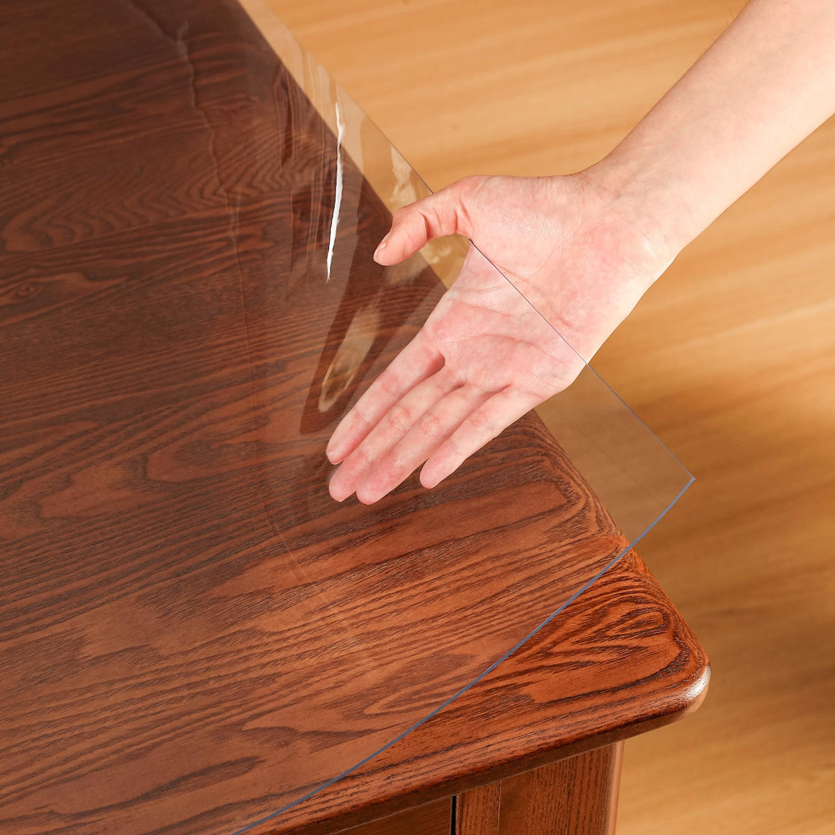 ETECHMART protector-mesa-plastico-rectangular 36x60: protector claro y duradero para comedor.