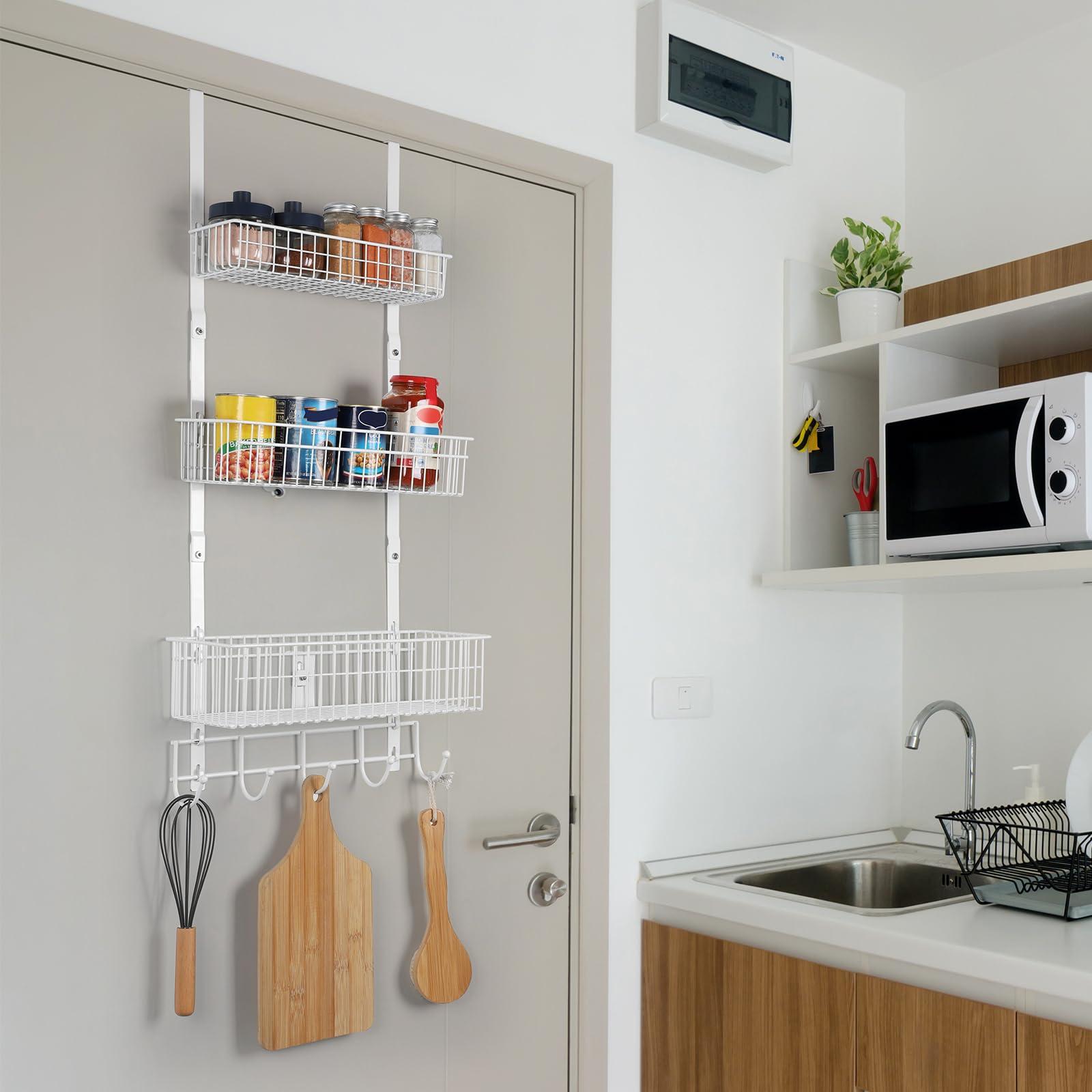 ETELI instalación fácil del organizador para cualquier puerta