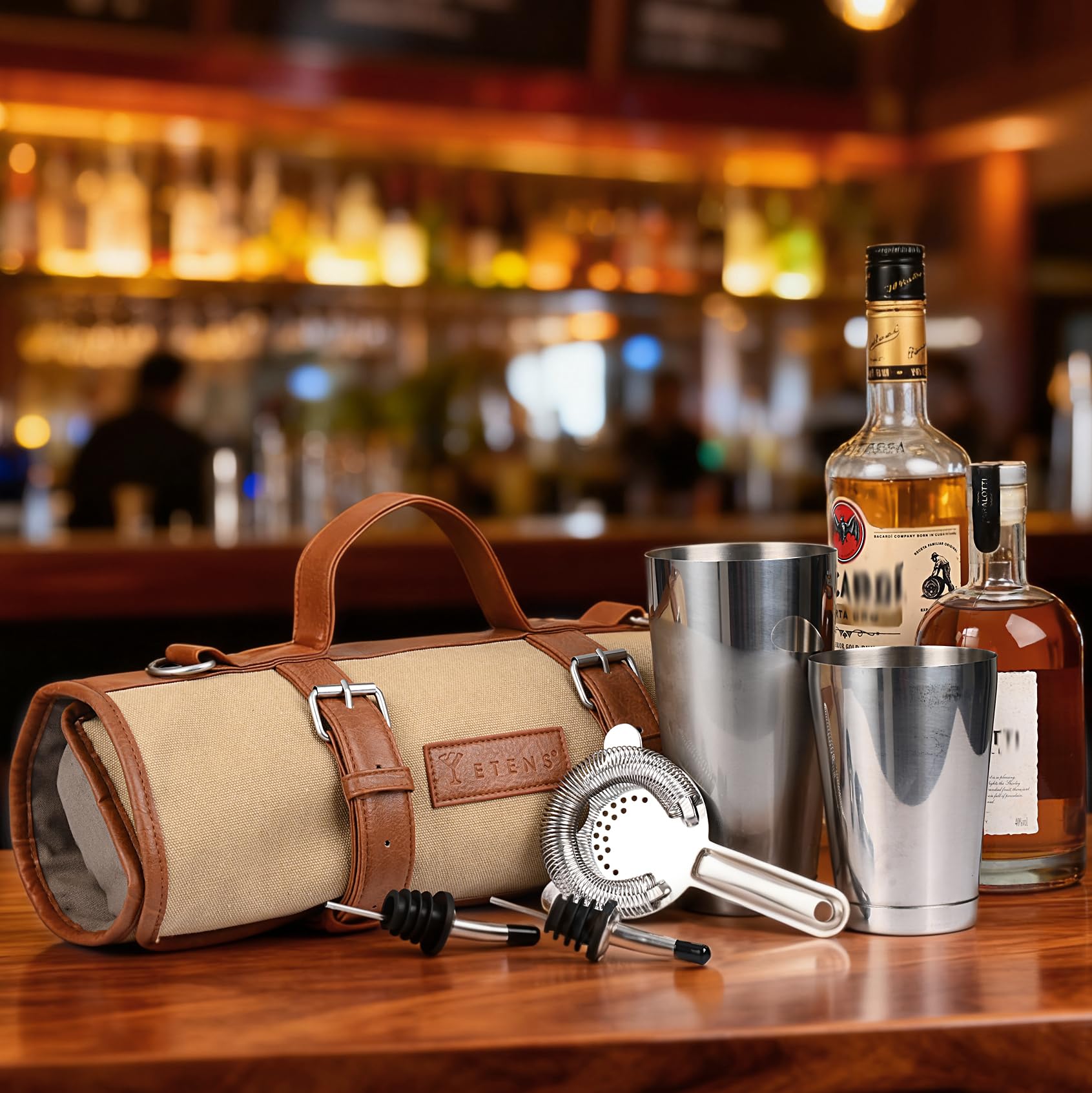 Etens colador fino Hawthorne para julep, precisión en cada cóctel.