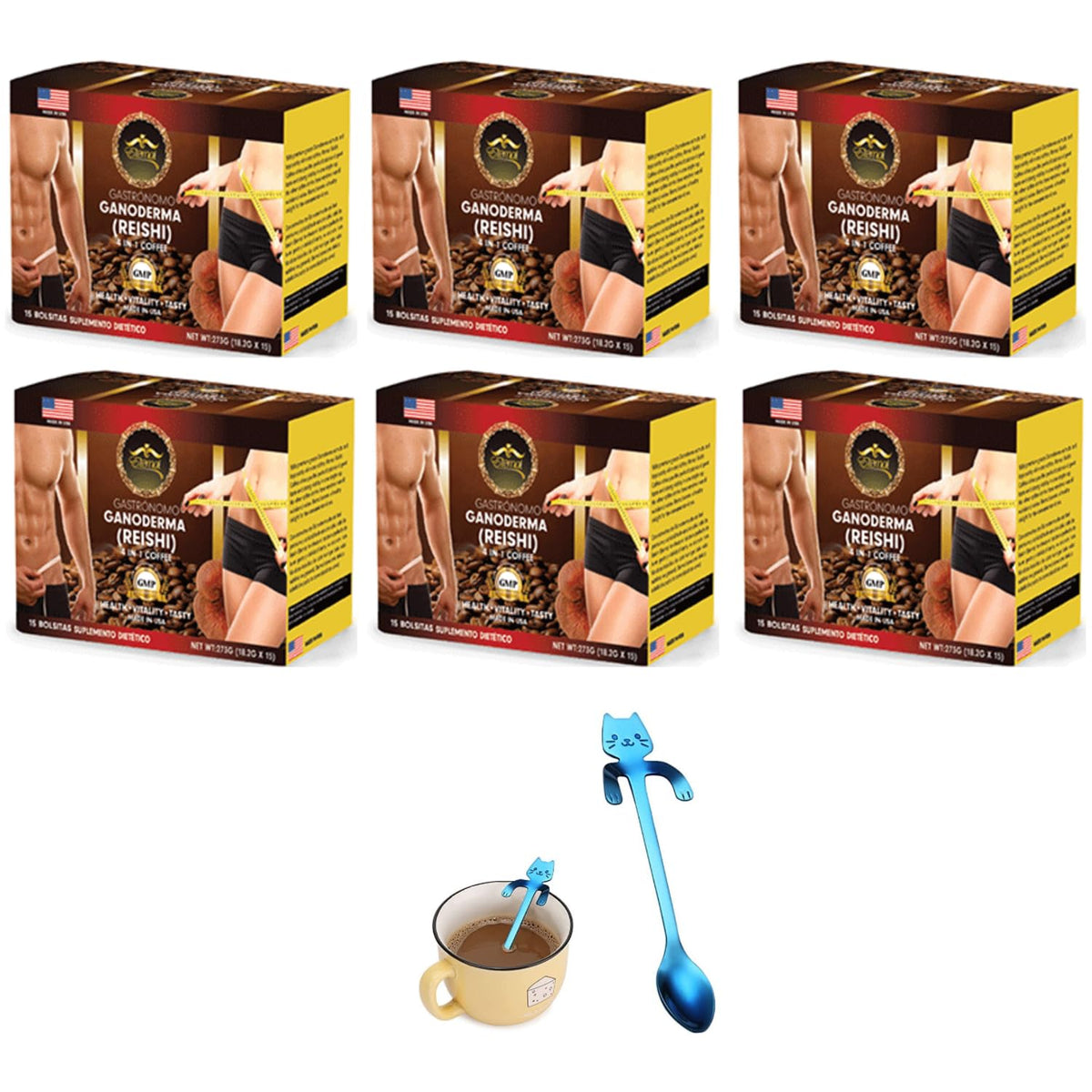 Café Ganoderma 4 en 1 de Eternal Spirit Beauty, pack de seis para uso diario.