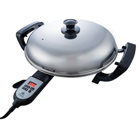 Ethniq plancha eléctrica 16 pulgadas, distribución de calor homogénea para injera y crepes.