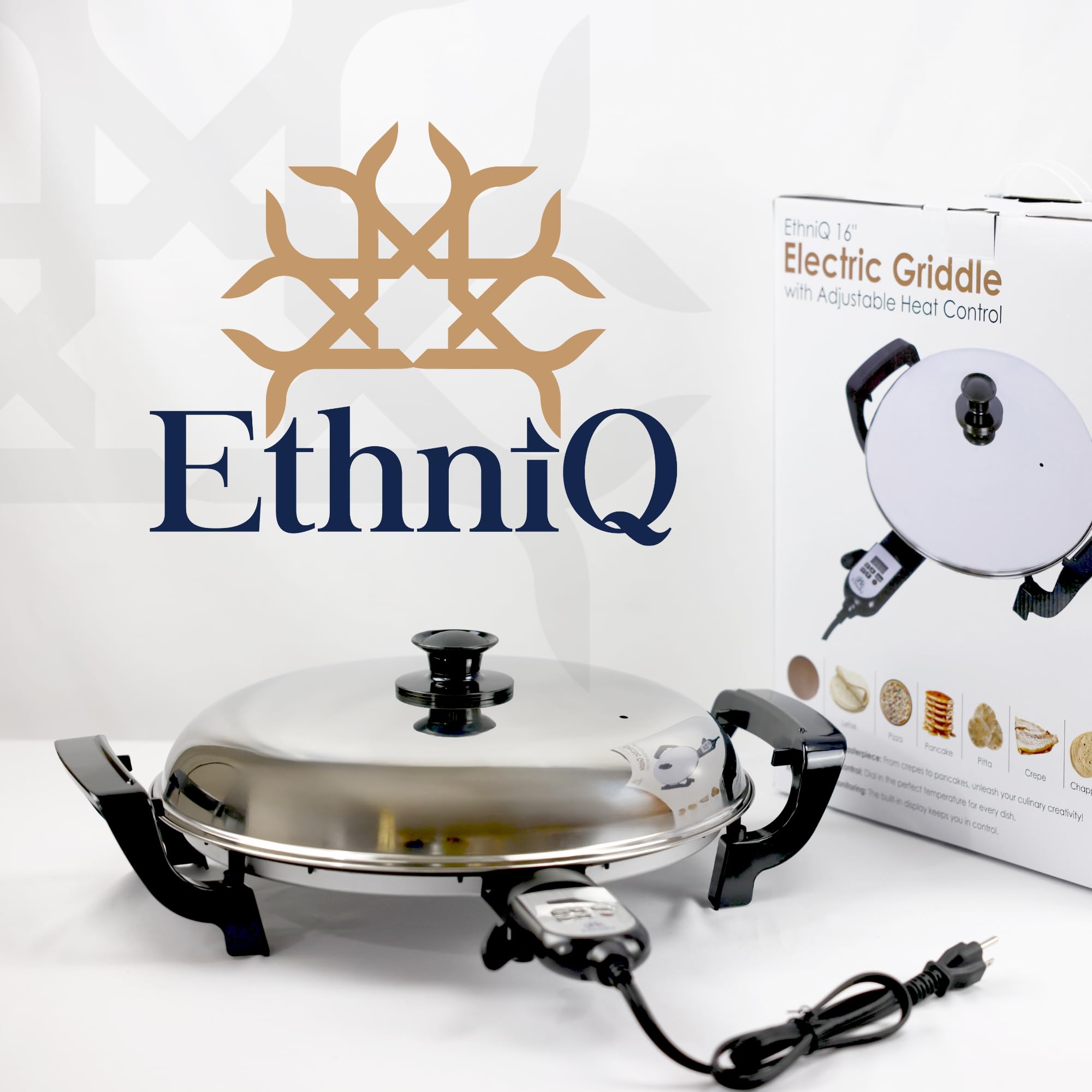 Ethniq plancha eléctrica 16, monitor de calor para principiantes.