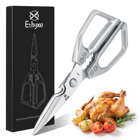 Tijeras Ethyxe para cocina todo usos pollo: precisión en el corte del pollo