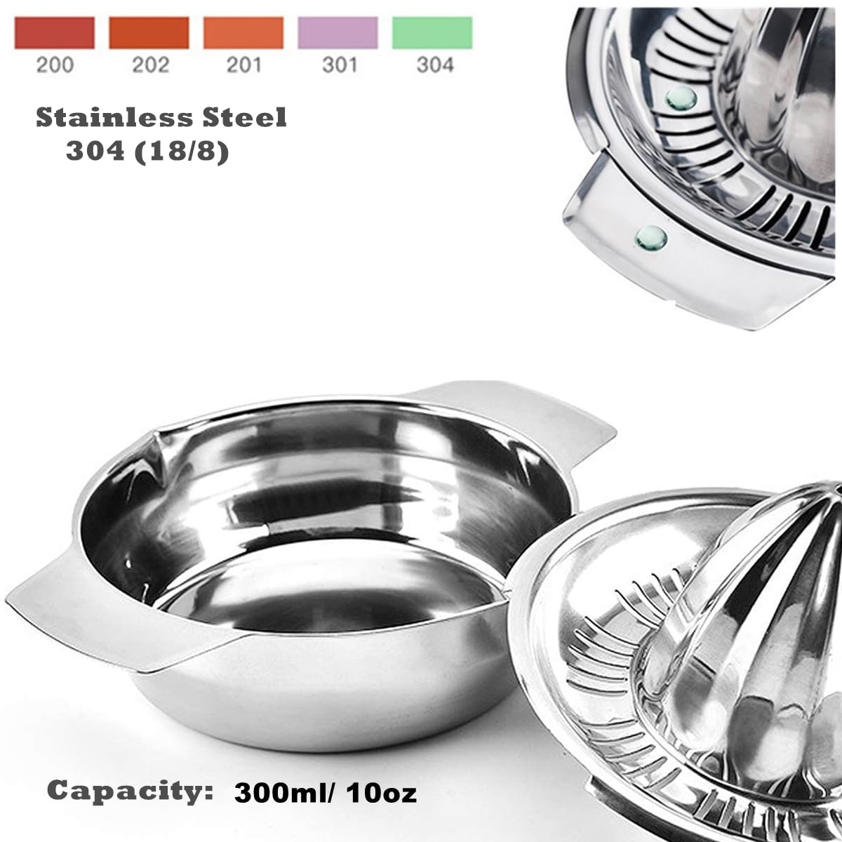 Etinslant exprimidor con vaso de 10 oz y dos boquillas para verter con precisión