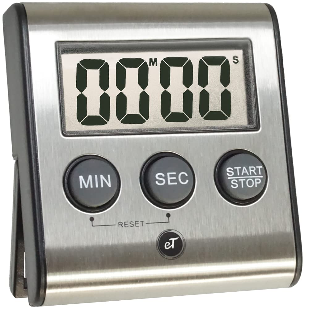 eTradewinds ET-23 temporizador digital con imán fuerte para cocina estable.