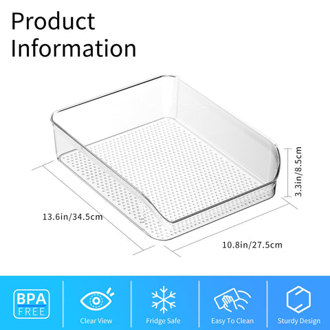 Ettori contenedores transparentes para refrigerador, visualización clara