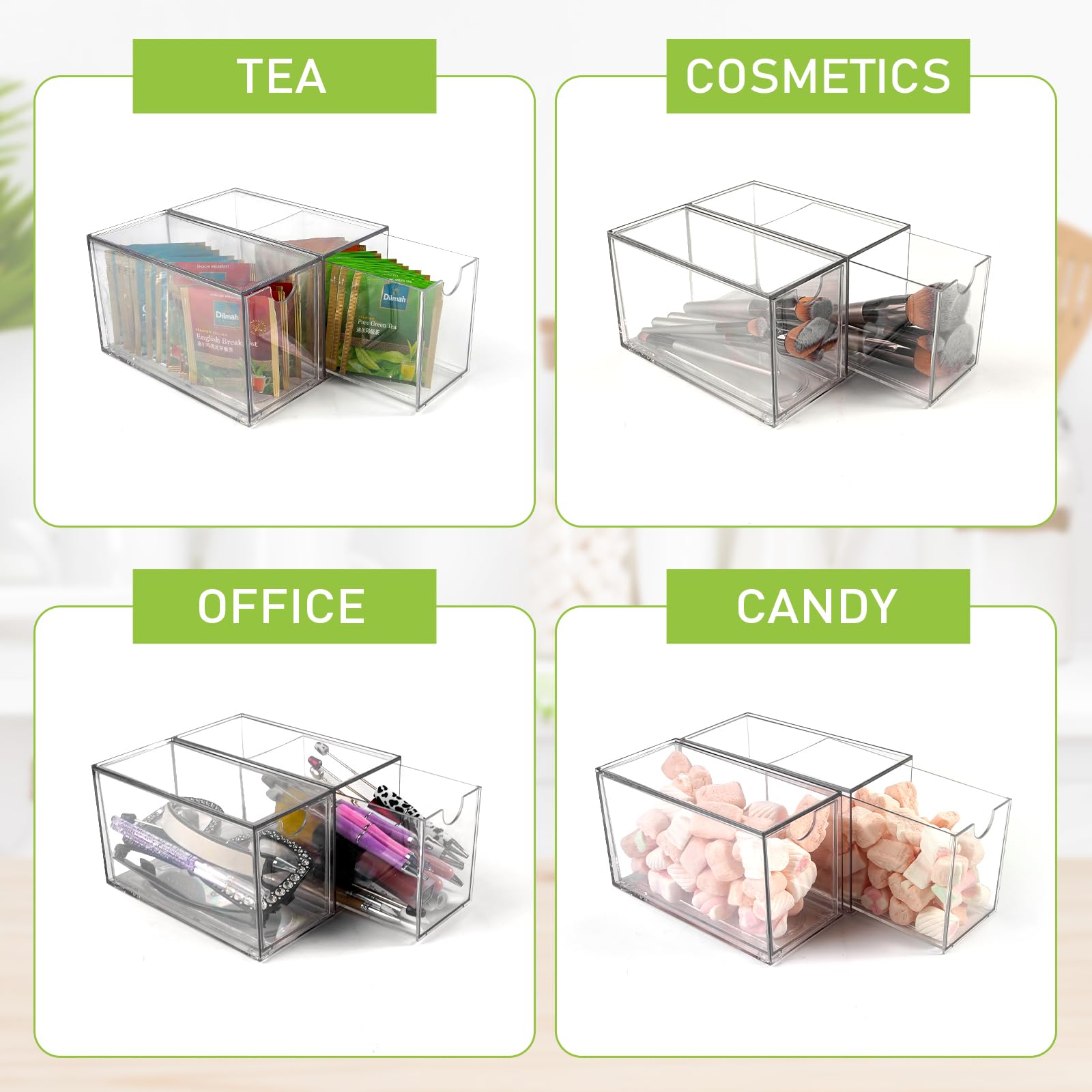 Ettrick uso múltiple para té, suministros y artes, mantén todo a mano.