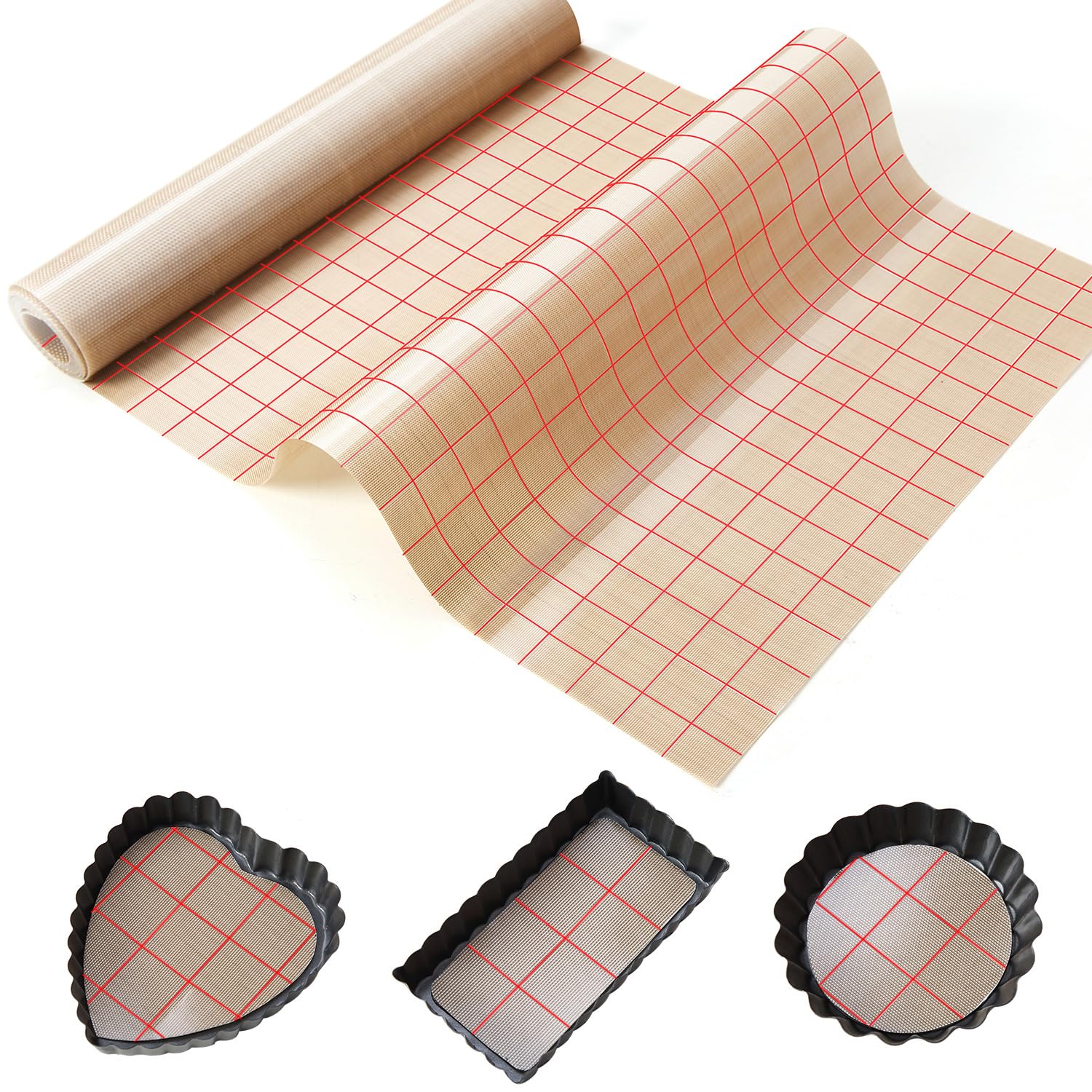 EuChoiz mata silicona para hornear: rodillo de 5 pies con superficie antiadherente.